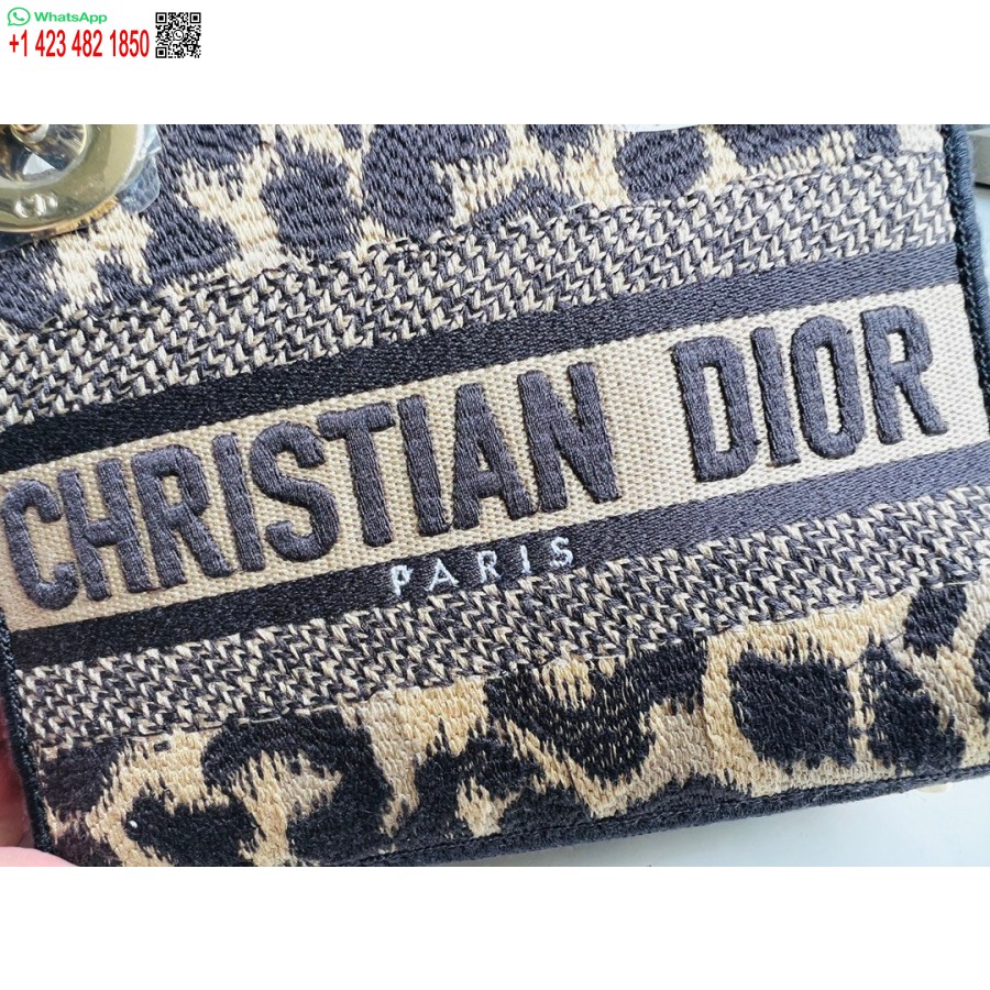 2024 Dior Torba Princeze Anne Torbica S Vezom Jelena Leoparda