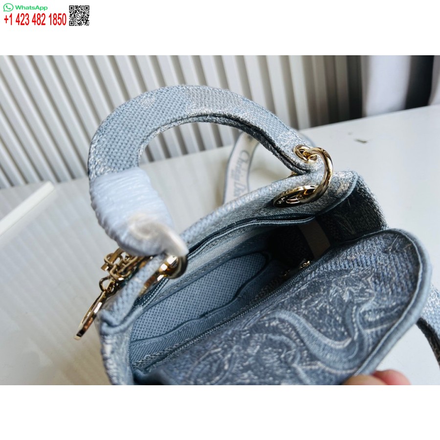 2024 Dior Printsess Anna Kandekott Taevasinise Hirve Tikandiga Käekott