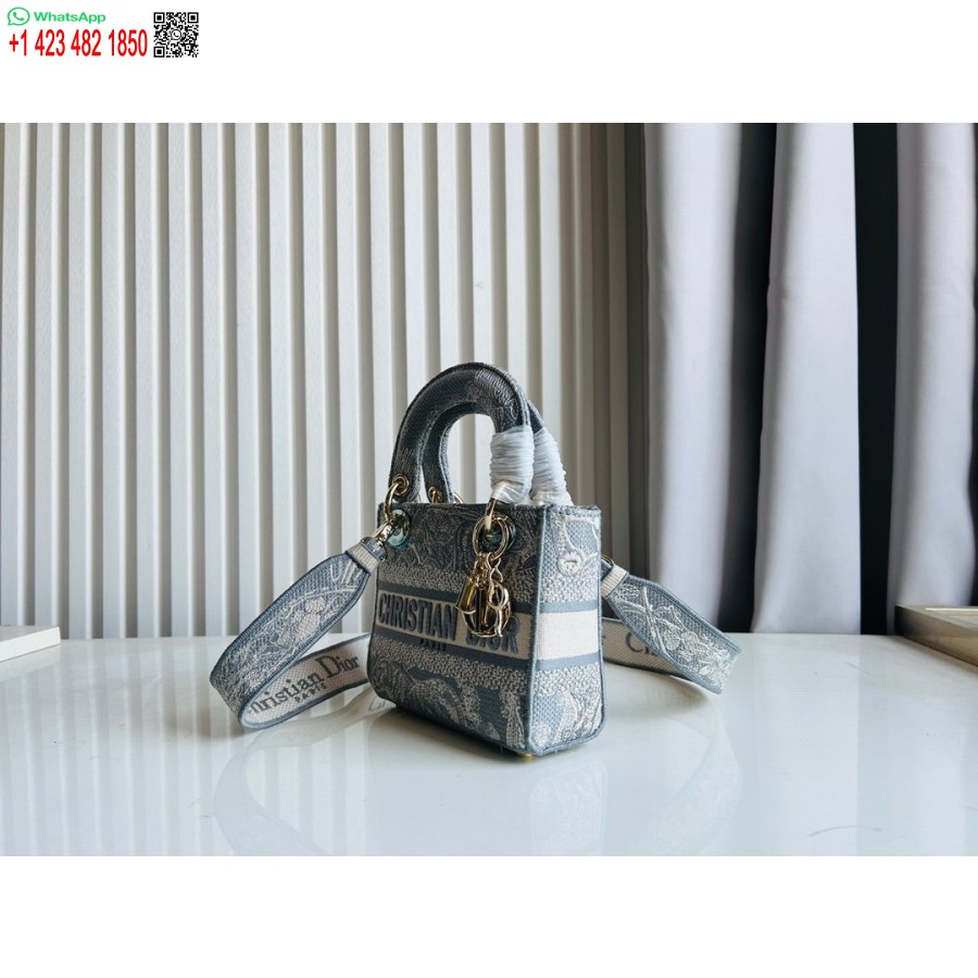 2024 Dior Printsess Anna Kandekott Taevasinise Hirve Tikandiga Käekott