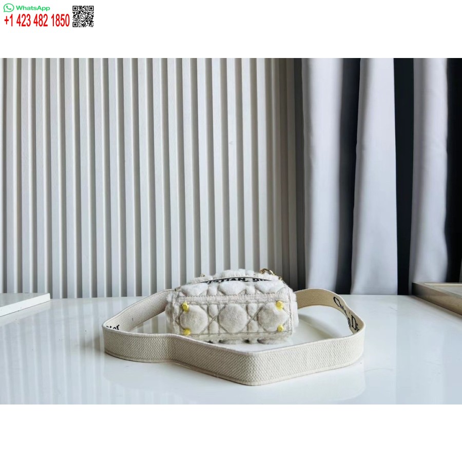 2024 M. Dior Princesė Anna Krepšys Balto Elnio Siuvinėjimo Rankinė