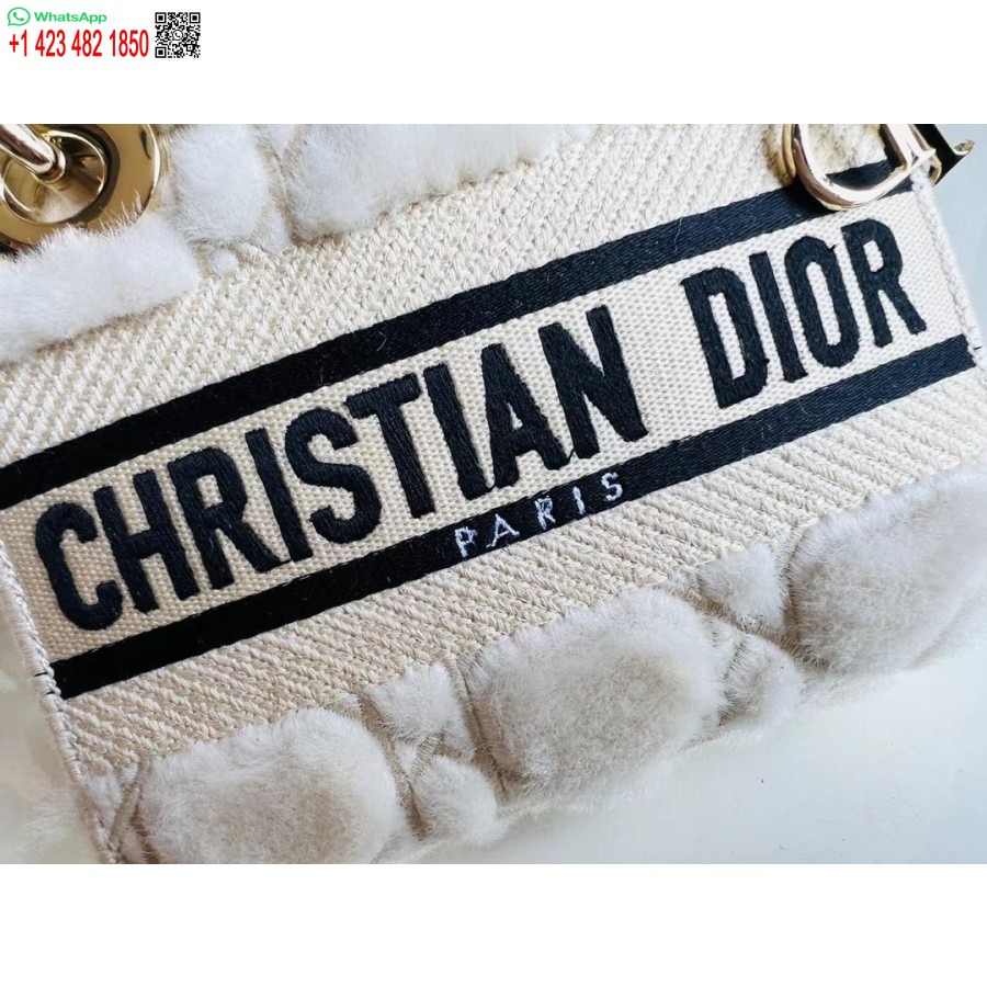 2024 M. Dior Princesė Anna Krepšys Balto Elnio Siuvinėjimo Rankinė