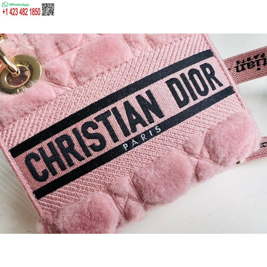 2024 Dior Princess Anna Tote Bag Geanta De Mana Broderie Cerb Roz