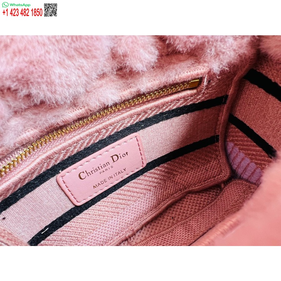 2024 Dior Princess Anna Tote Bag Geanta De Mana Broderie Cerb Roz