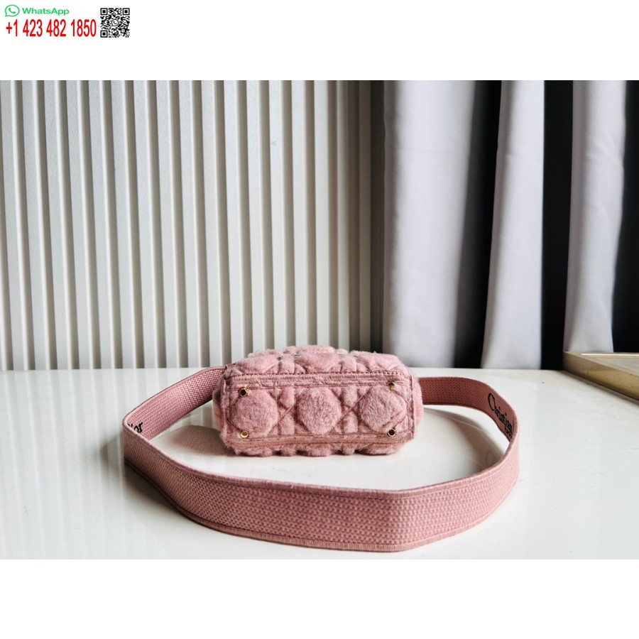 2024 Dior Princess Anna Tote Bag Geanta De Mana Broderie Cerb Roz