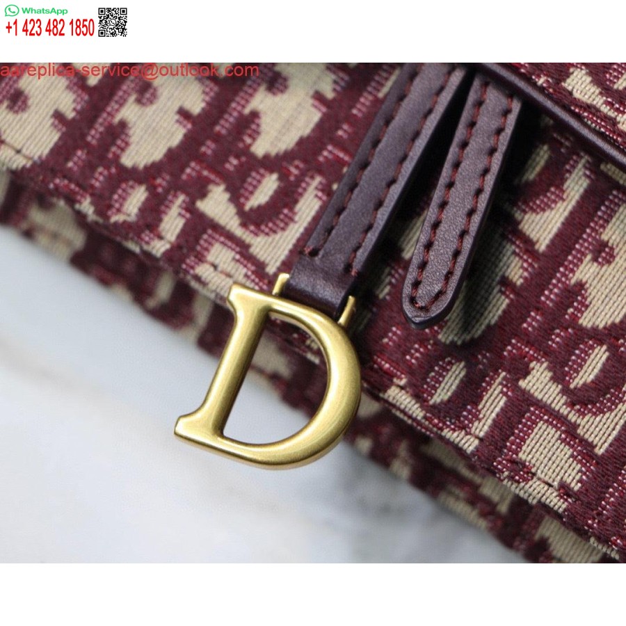 Replică Geantă Cu Centură şa Dior S5619 Roşu Jacquard Oblic Dior