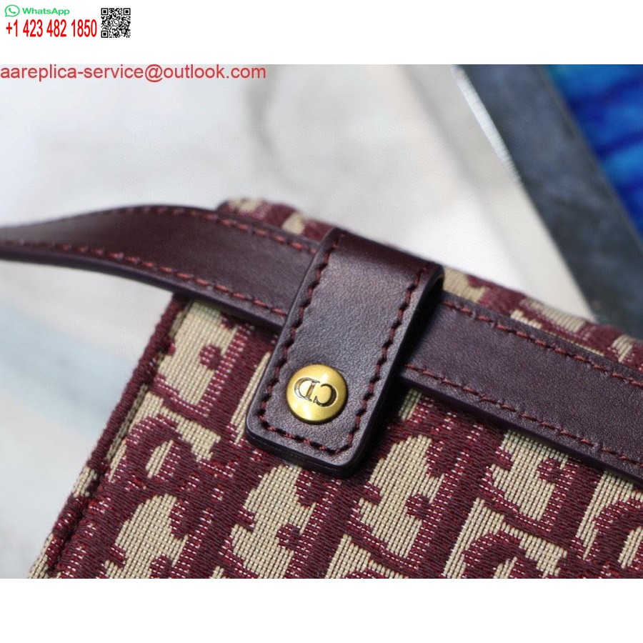 Replică Geantă Cu Centură şa Dior S5619 Roşu Jacquard Oblic Dior