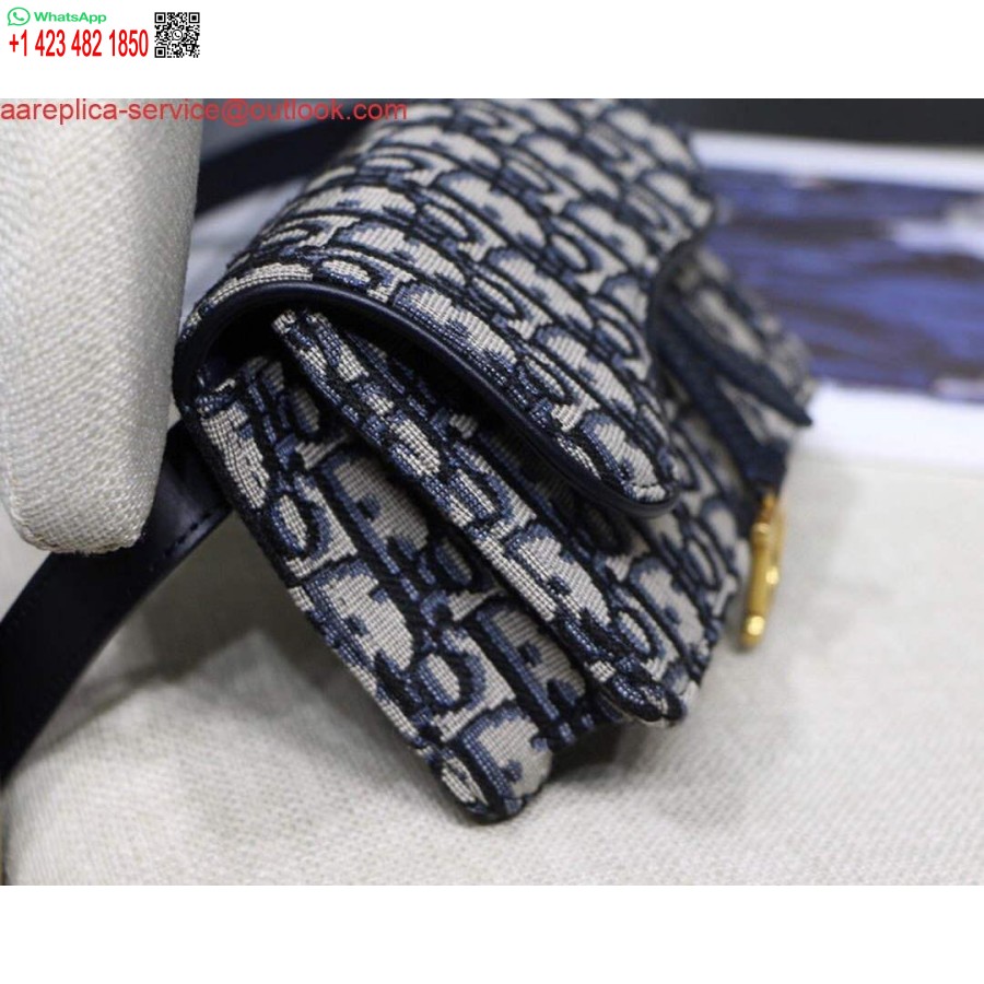 Replica Dior Satulavyölaukku S5619 Sininen Dior Vino Jacquard