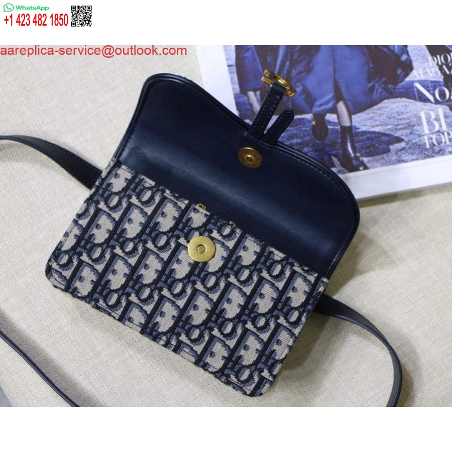 Replica Dior Satulavyölaukku S5619 Sininen Dior Vino Jacquard