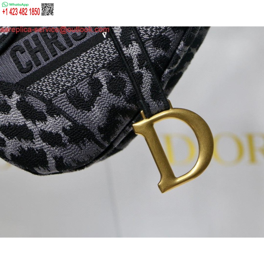 Replika Dior Podsedlová Brašna M0446 šedá Výšivka Mizza