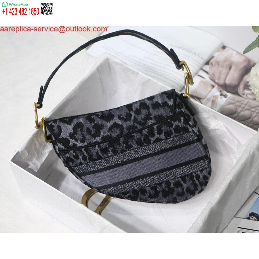 Replika Dior Podsedlová Brašna M0446 šedá Výšivka Mizza