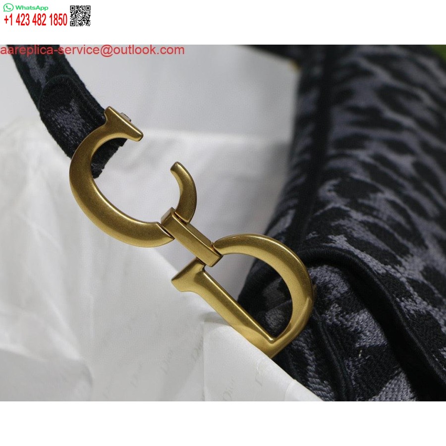 Replika Dior Podsedlová Brašna M0446 šedá Výšivka Mizza