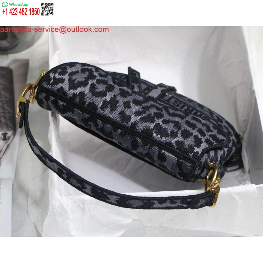 Replika Dior Podsedlová Brašna M0446 šedá Výšivka Mizza