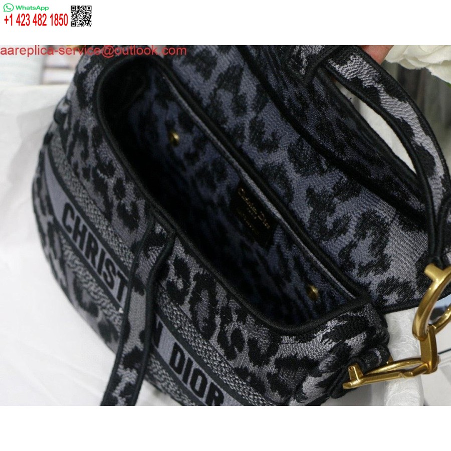 Replika Dior Podsedlová Brašna M0446 šedá Výšivka Mizza