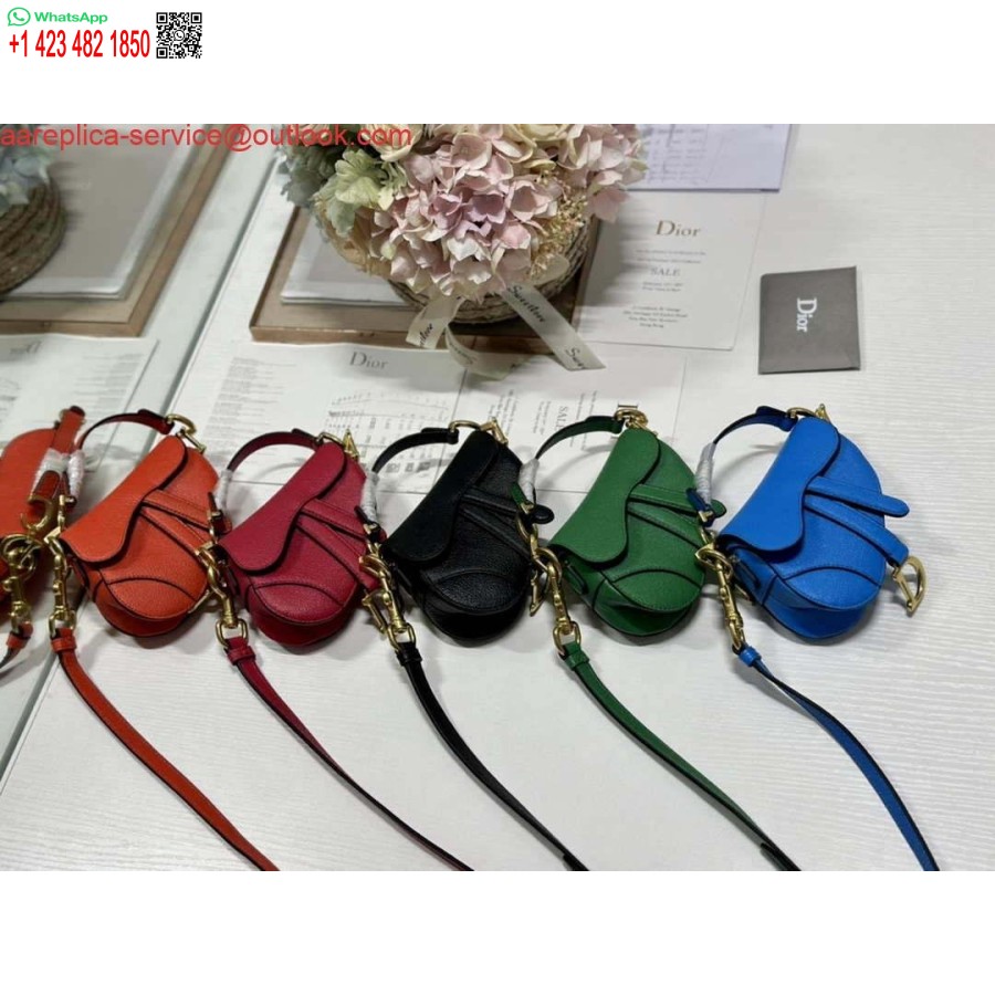 Replica Dior S5685 Mikrosatulalaukku, Jossa Hihna Tulipunainen Vuohennahka