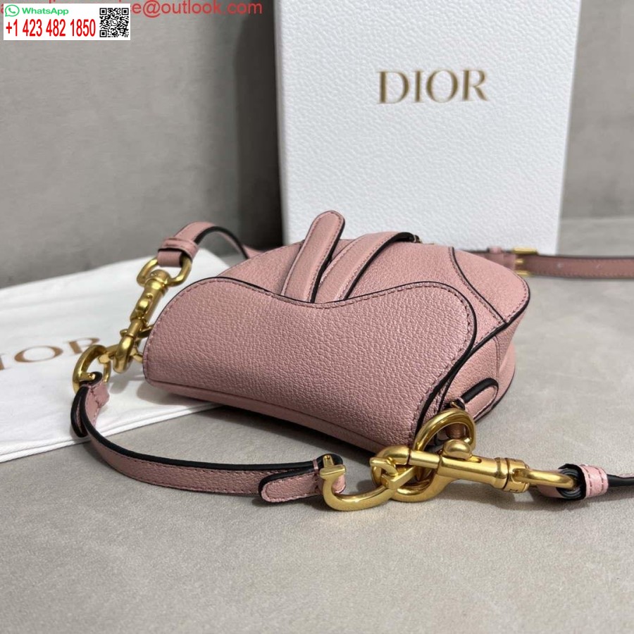 Replica Dior S5685 Mikrosatulalaukku, Jossa Hihna Tulipunainen Vaaleanpunainen Vuohennahka
