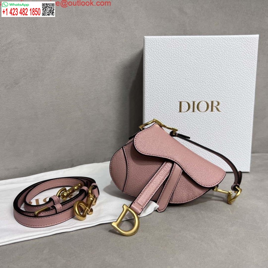 Replica Dior S5685 Mikrosatulalaukku, Jossa Hihna Tulipunainen Vaaleanpunainen Vuohennahka
