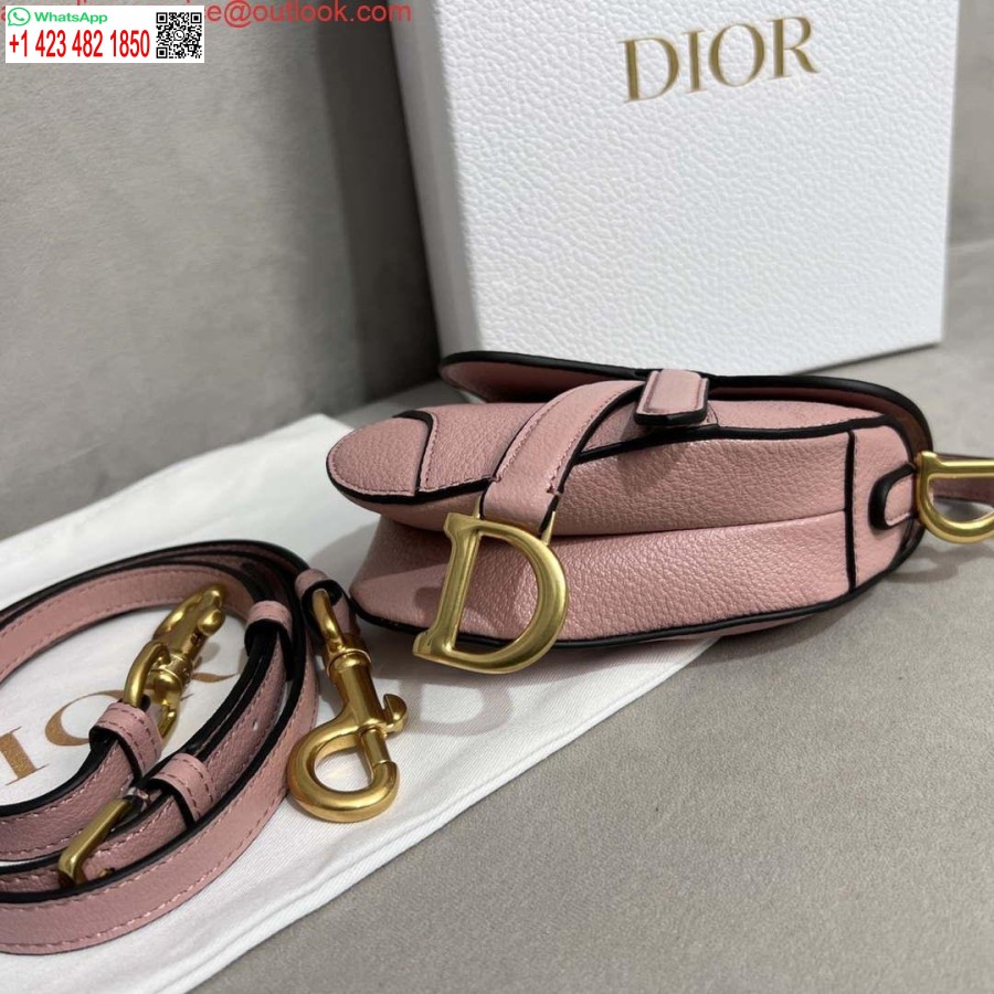 Replica Dior S5685 Mikrosatulalaukku, Jossa Hihna Tulipunainen Vaaleanpunainen Vuohennahka