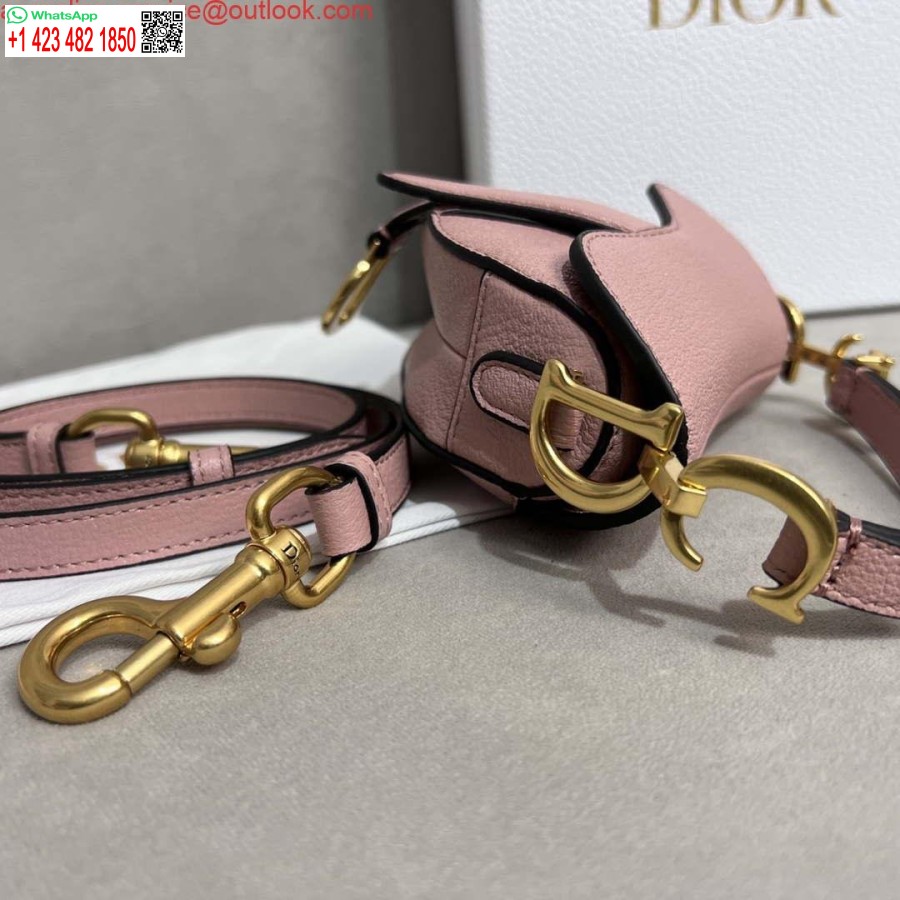 Replica Dior S5685 Mikrosatulalaukku, Jossa Hihna Tulipunainen Vaaleanpunainen Vuohennahka