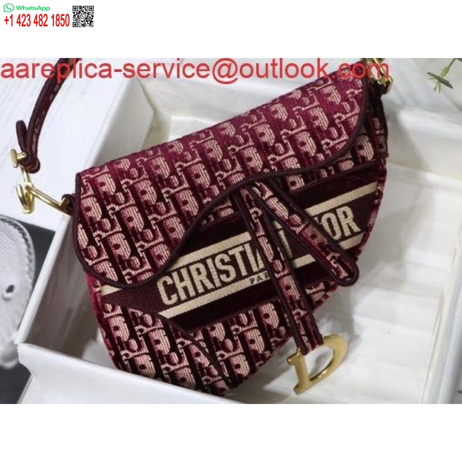 Replica Dior S5632 Zadel Plat Riemtasje M928 Rood