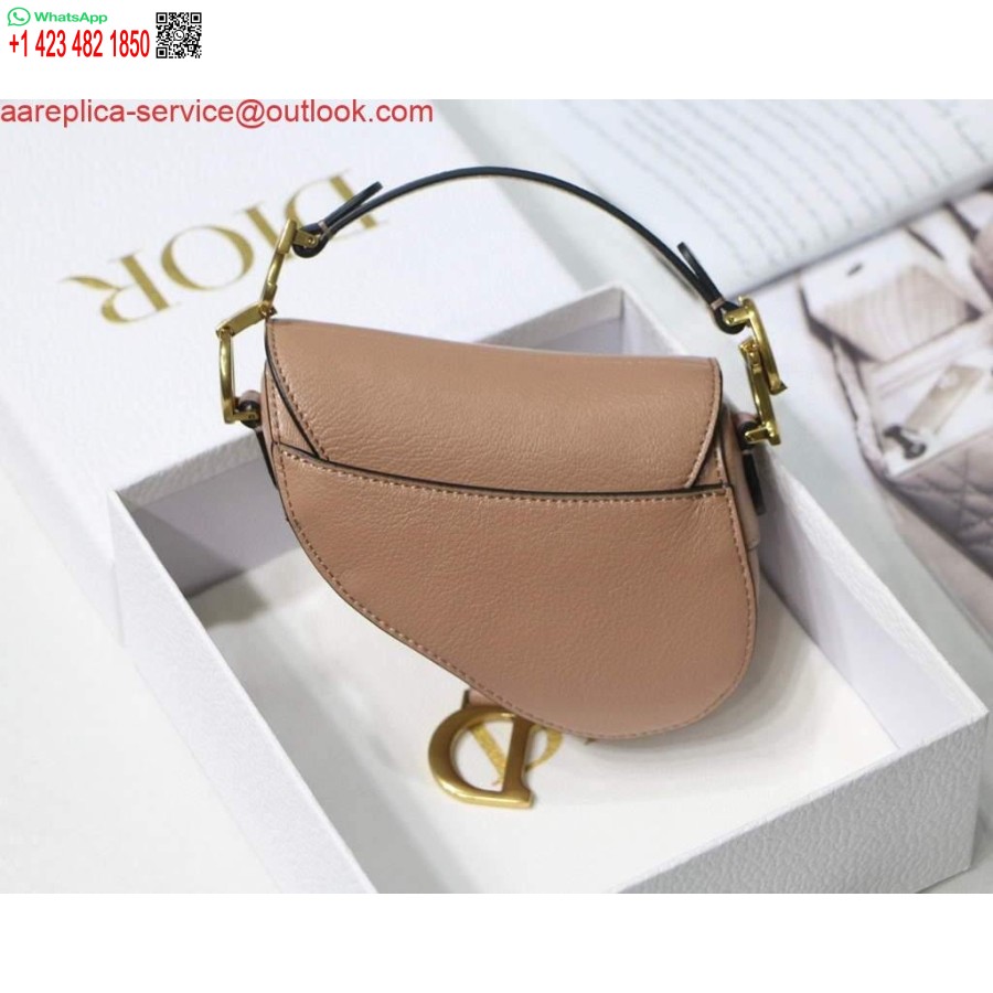 Replica Dior M6008 Laukku Satula Super Mini Laukku Lehmännahkainen Nahka Vaaleanpunainen