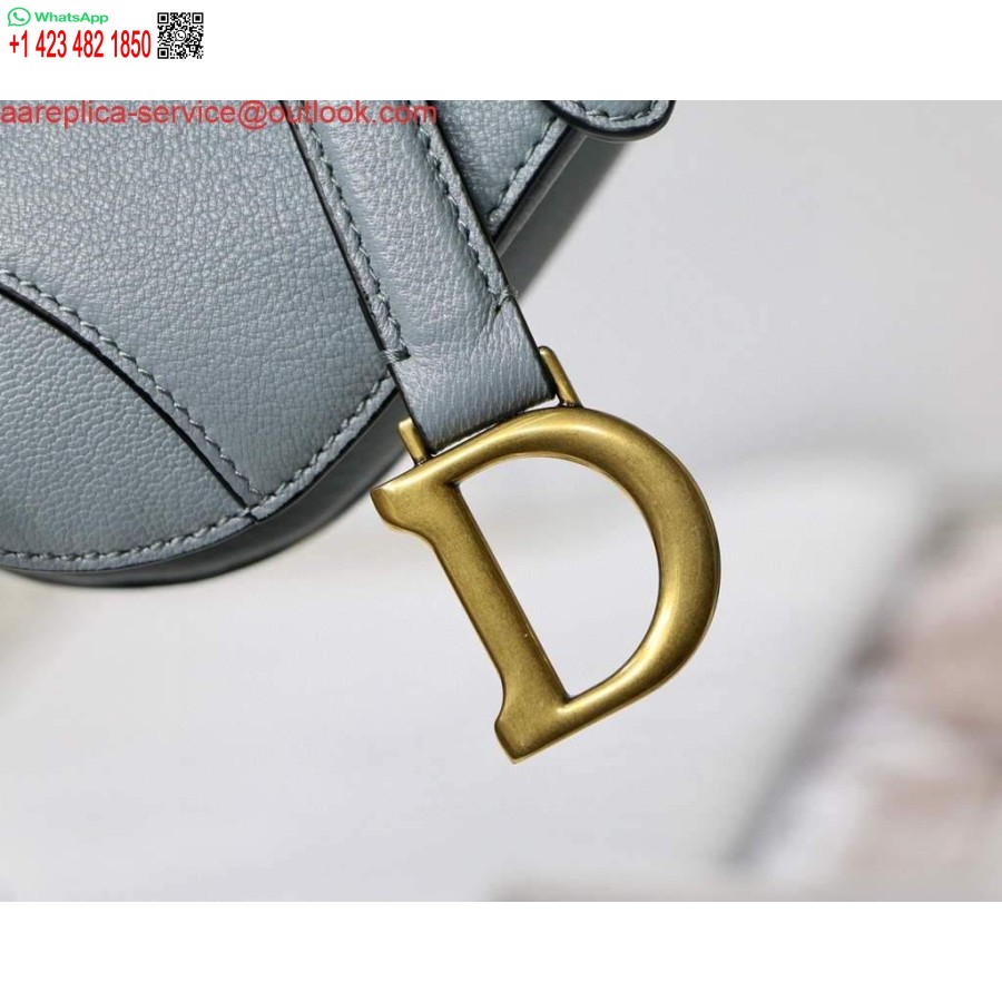 Replica Dior M6008 Laukku Satula Super Mini Laukku Lehmännahkainen Nahka Vaaleansininen