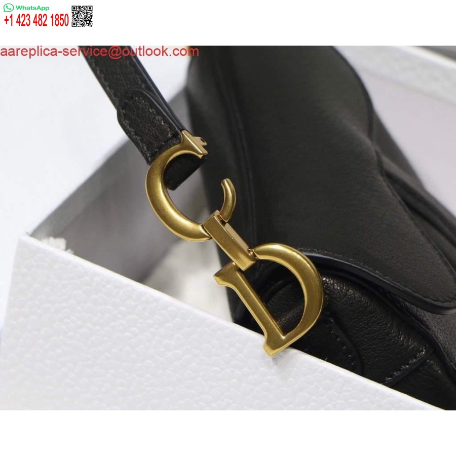 Réplica Dior M6008 Bolsa Sela Super Mini Bolsa Couro Preto