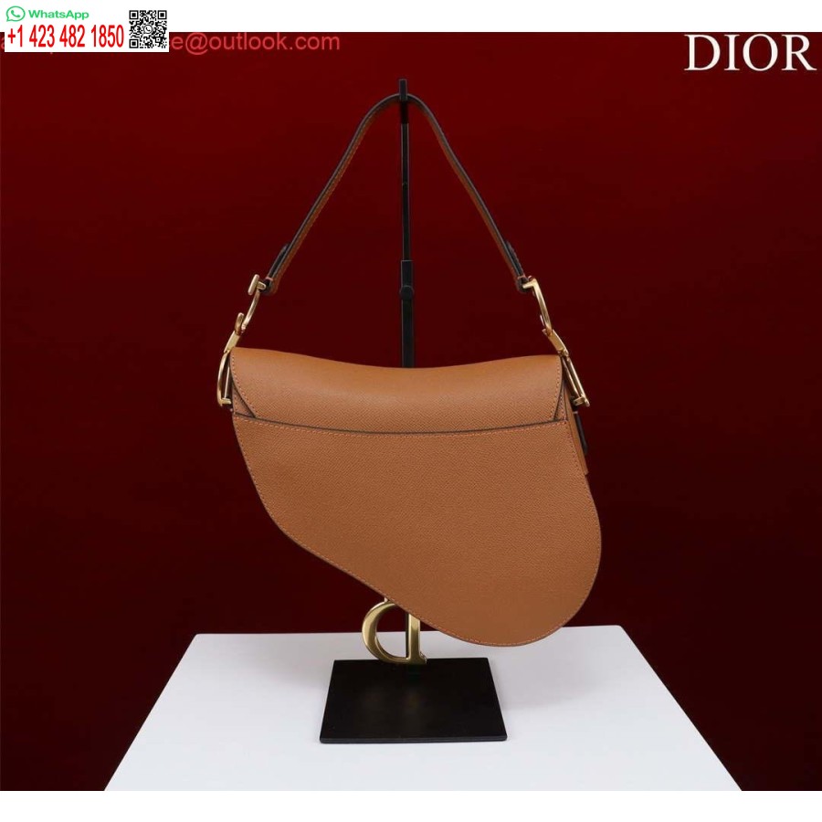 Geantă Replica Dior M0455 Cu Curea Din Piele De Vițel Granulată Maro