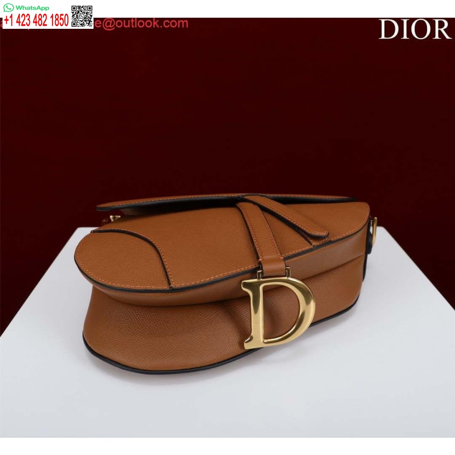 Geantă Replica Dior M0455 Cu Curea Din Piele De Vițel Granulată Maro