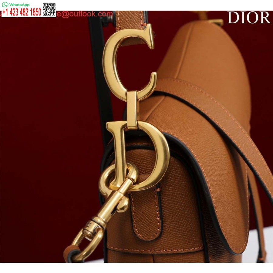 Geantă Replica Dior M0455 Cu Curea Din Piele De Vițel Granulată Maro