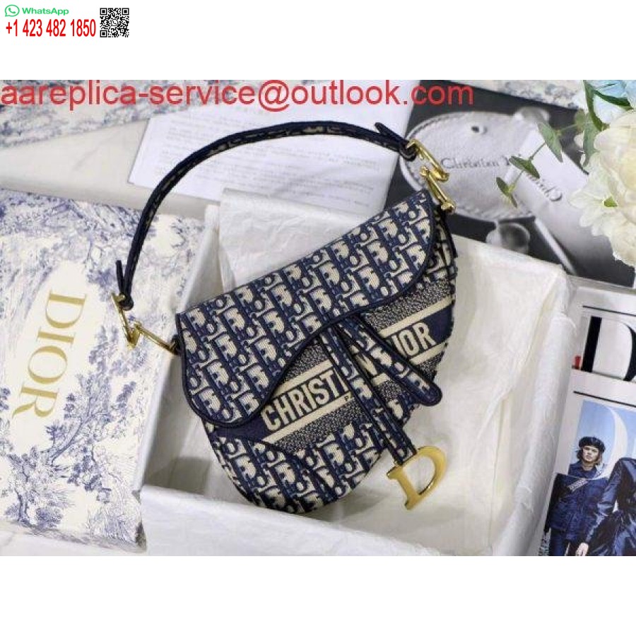 Replica Dior M0446 Zadel Dior Schuine Buidelriem M928 Marineblauw