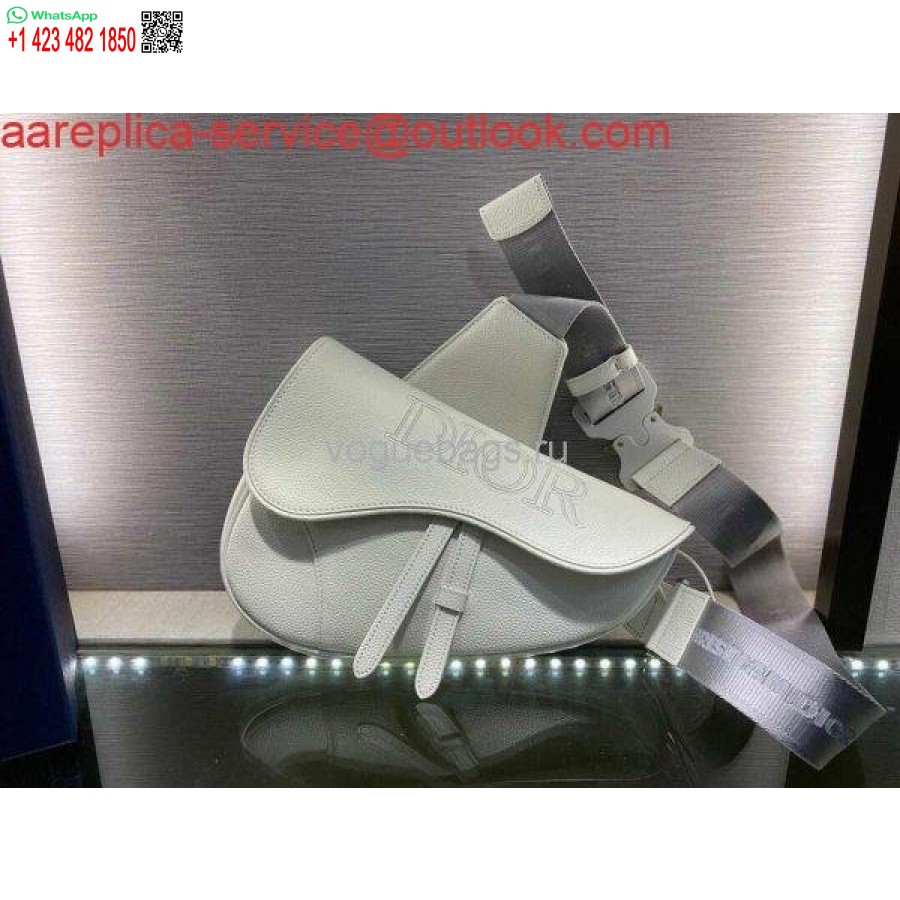 Replika Dior M0446 Sadeltaske Dior Kalveskindstaske Hvid