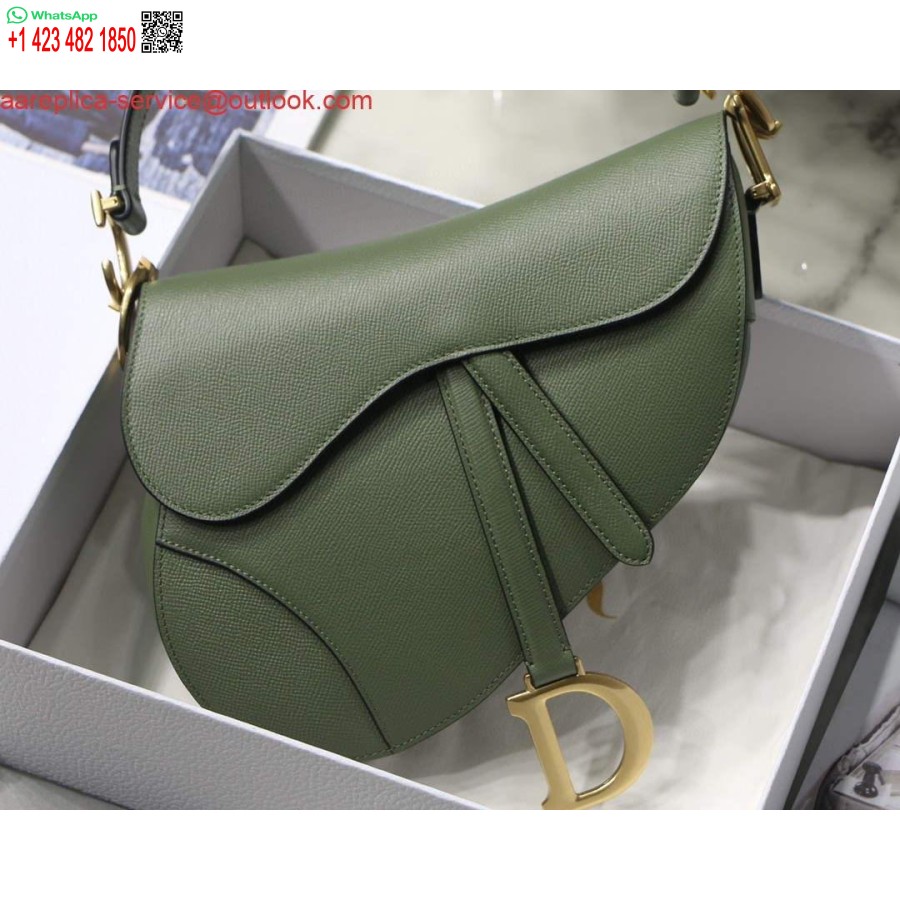 Replika Dior M0446 Sadeltaske Dior Kalveskindstaske Grøn