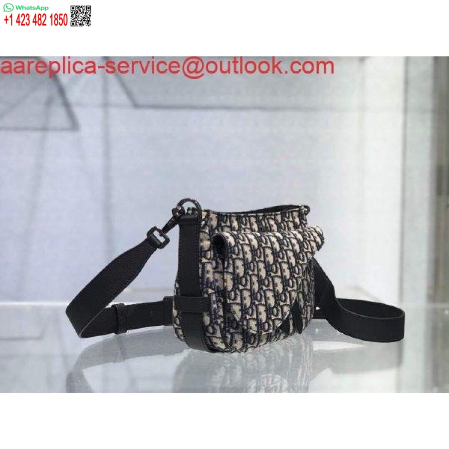 Replica Dior M0446 Dior Sadeltaske Skrå Tote Skuldertaske Grå Blå