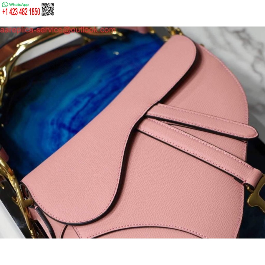 Replica Dior M0446 Dior Zadeltas M0447 Roze Generfd Kalfsleer