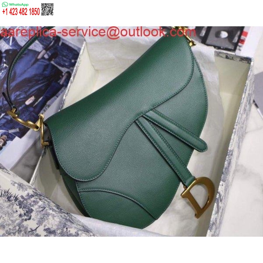 Replica Dior M0446 Borsa Da Sella Dior M0447 Pelle Di Vitello Granulata Verde