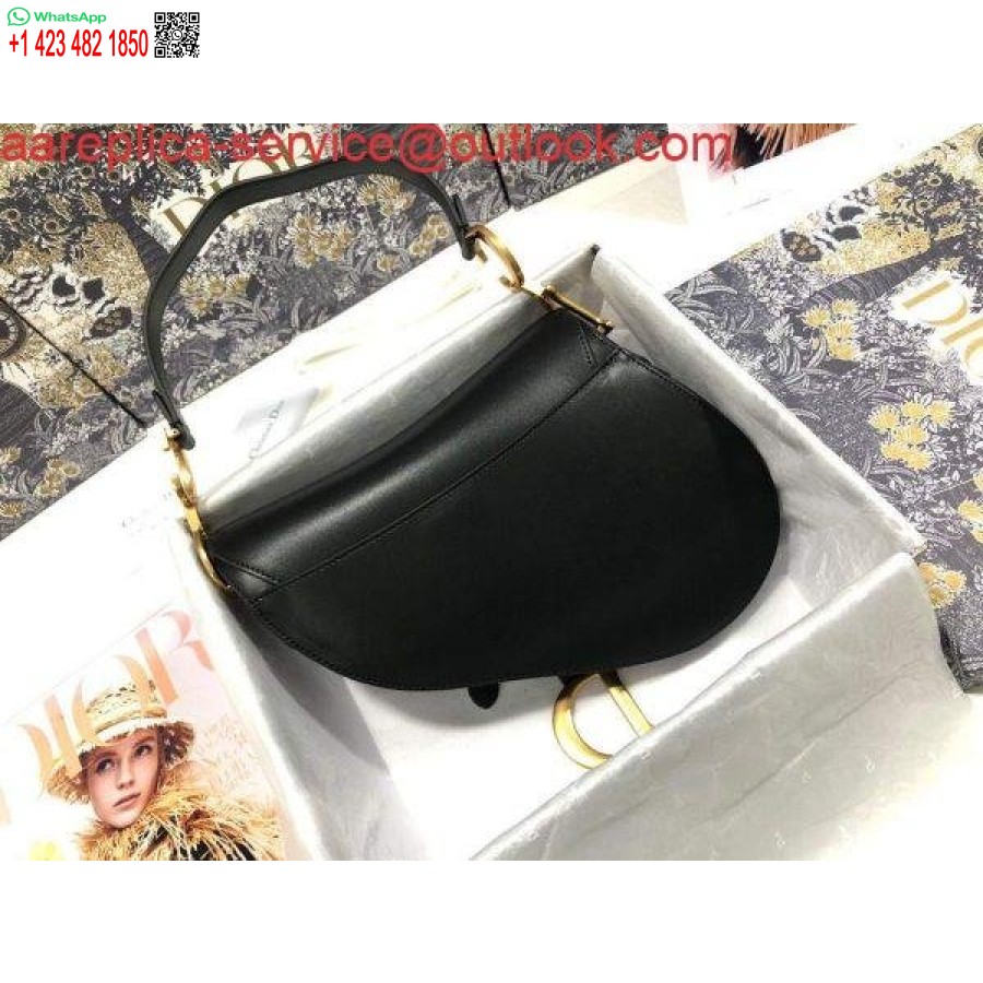 Replica Dior M0446 Borsa Da Sella Dior M0447 Pelle Di Capra Nera