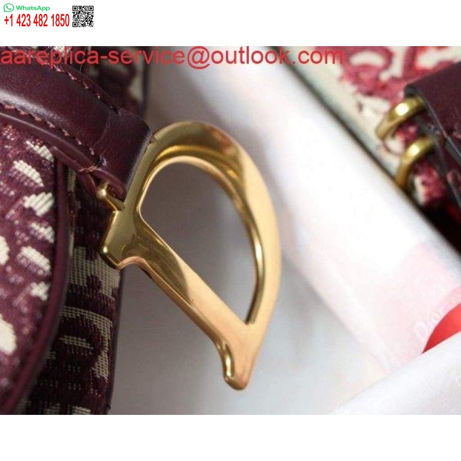 Replica Dior M0446 Borsa Da Sella Dior Bordeaux Dior Jacquard Obliquo