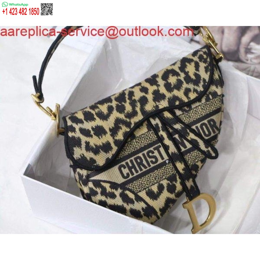 Replica Dior M0446 Dior Sadeltaske Beige Multicolor Mizza Broderi