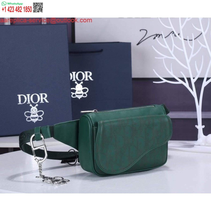 Réplica Dior 1adpo223 Riñonera Cuero Verde