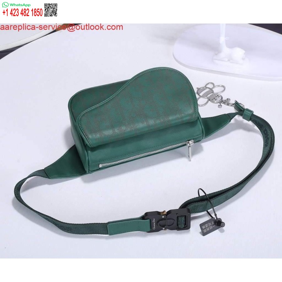 Réplica Dior 1adpo223 Riñonera Cuero Verde
