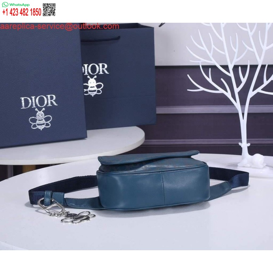 Réplica Dior 1adpo223 Riñonera Cuero Azul