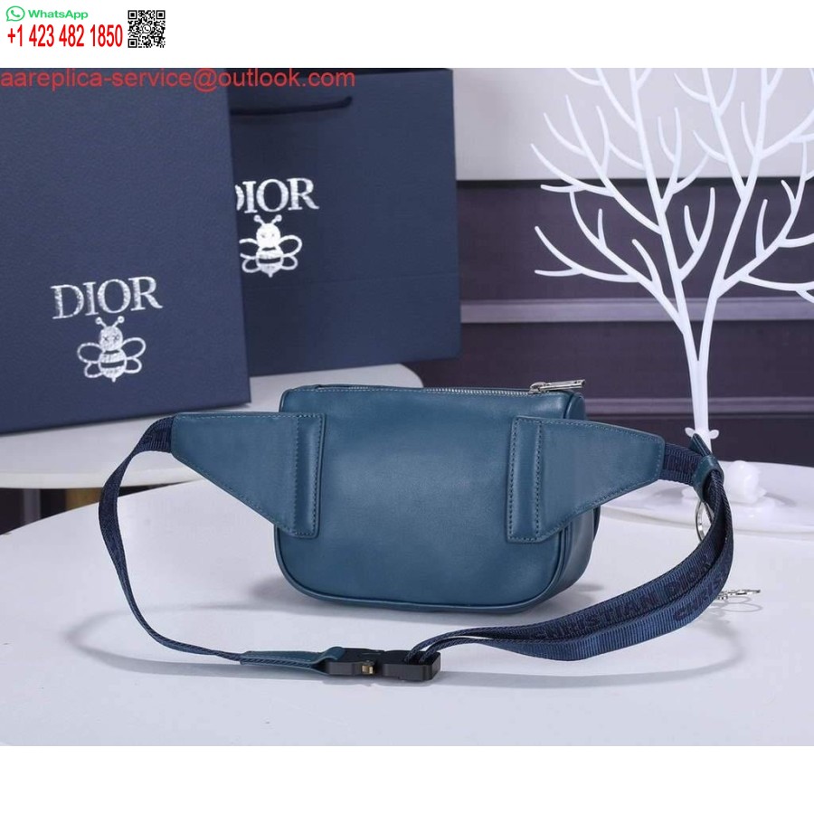 Réplica Dior 1adpo223 Riñonera Cuero Azul
