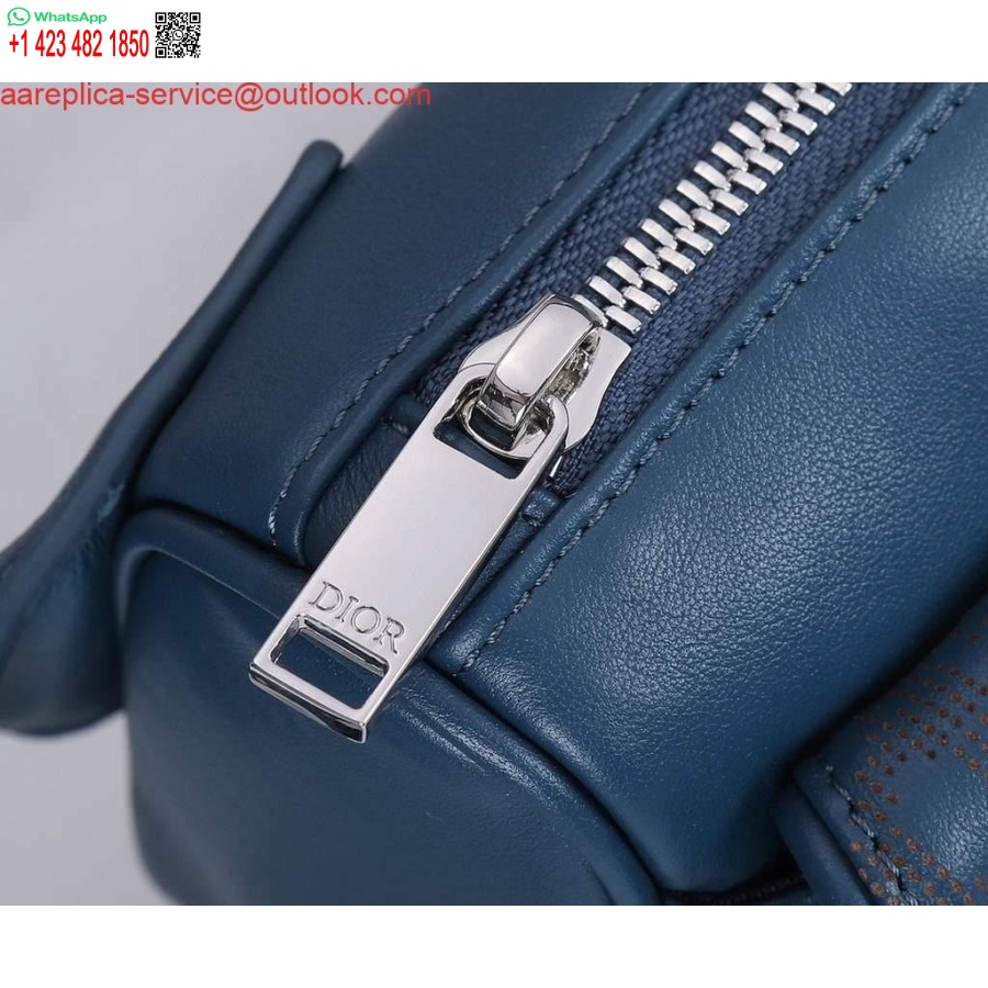 Réplica Dior 1adpo223 Riñonera Cuero Azul