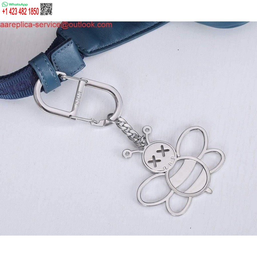 Réplica Dior 1adpo223 Riñonera Cuero Azul