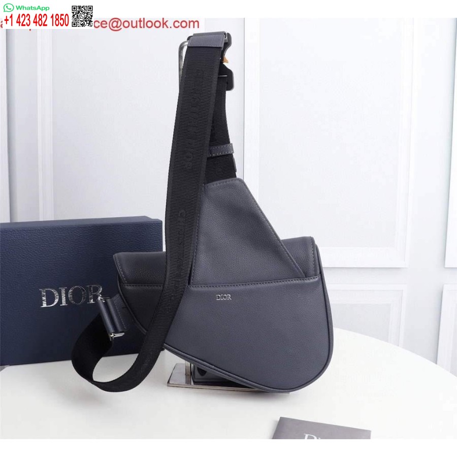 Replica Dior 1adpo093 Sadel Herre Taske Kornet Kalveskind Grå
