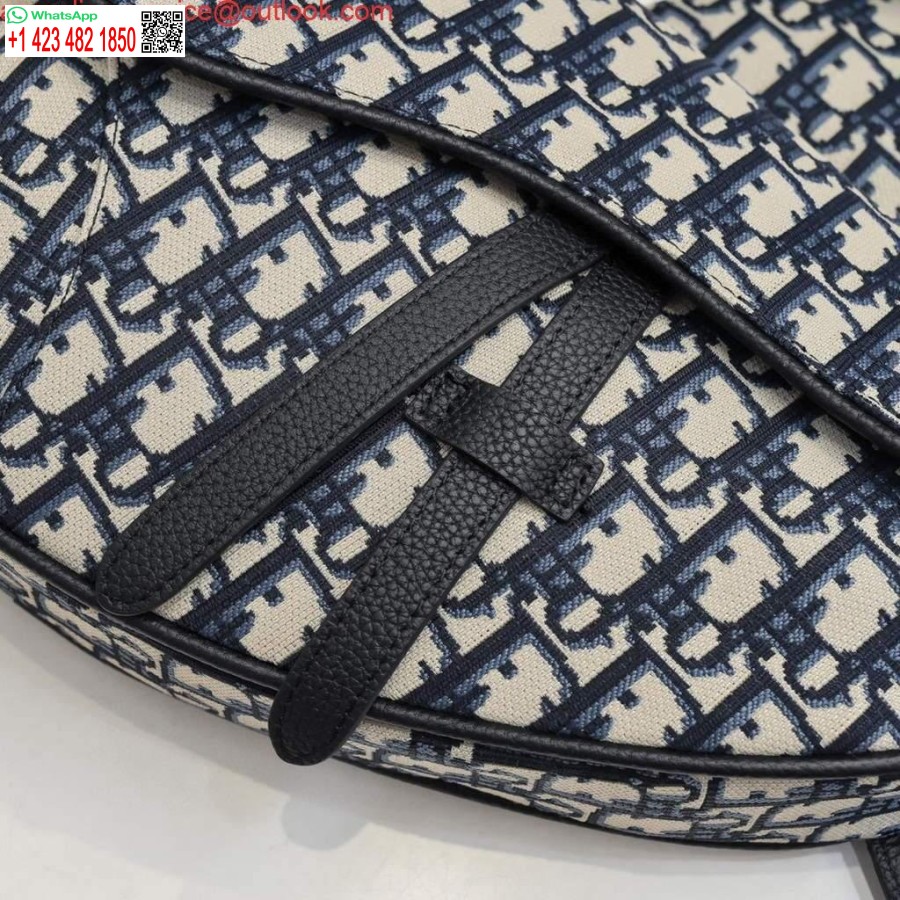 Réplica Dior 1adpo093 Bolso De Hombre Dior Oblique Jacquard Azul Marino