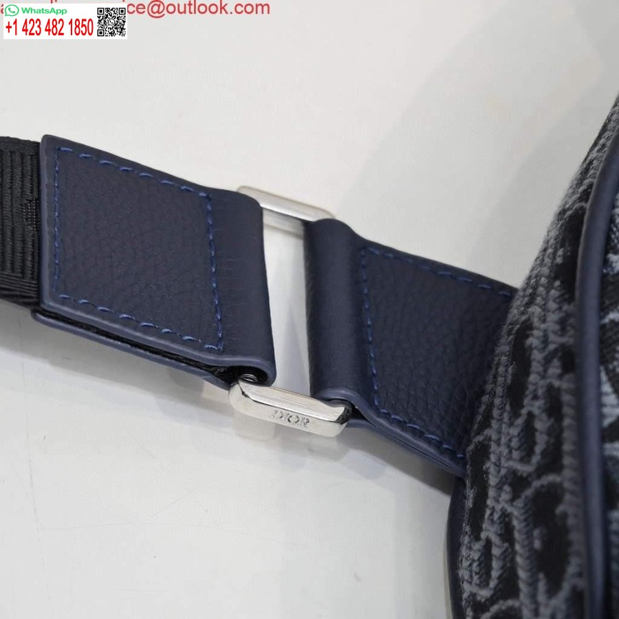 Réplica Dior 1adpo093 Bolso De Hombre Dior Oblique Jacquard Azul