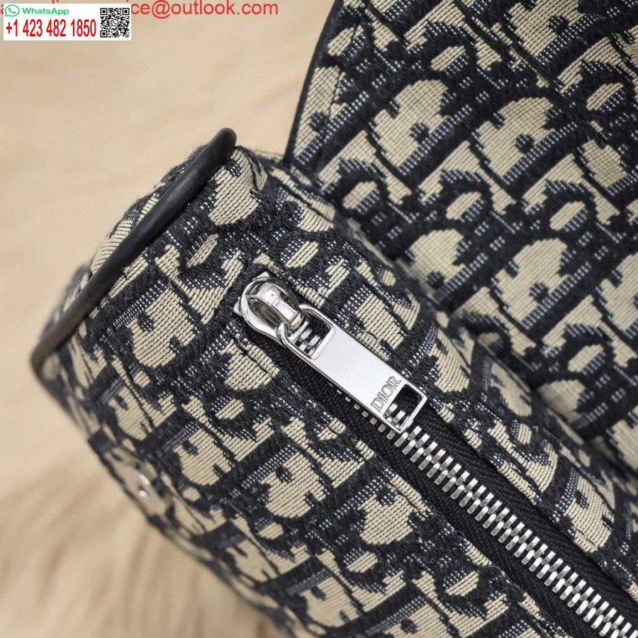 Replica Dior 1adpo093 Saa Barbati Geanta Dior Oblic Jacquard Negru Cu Bej