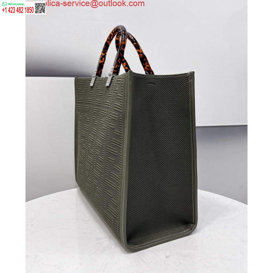 Réplica Fendi 8bh386 Bolso De Mano Fendi Mediano Sunshine 8258 Verde