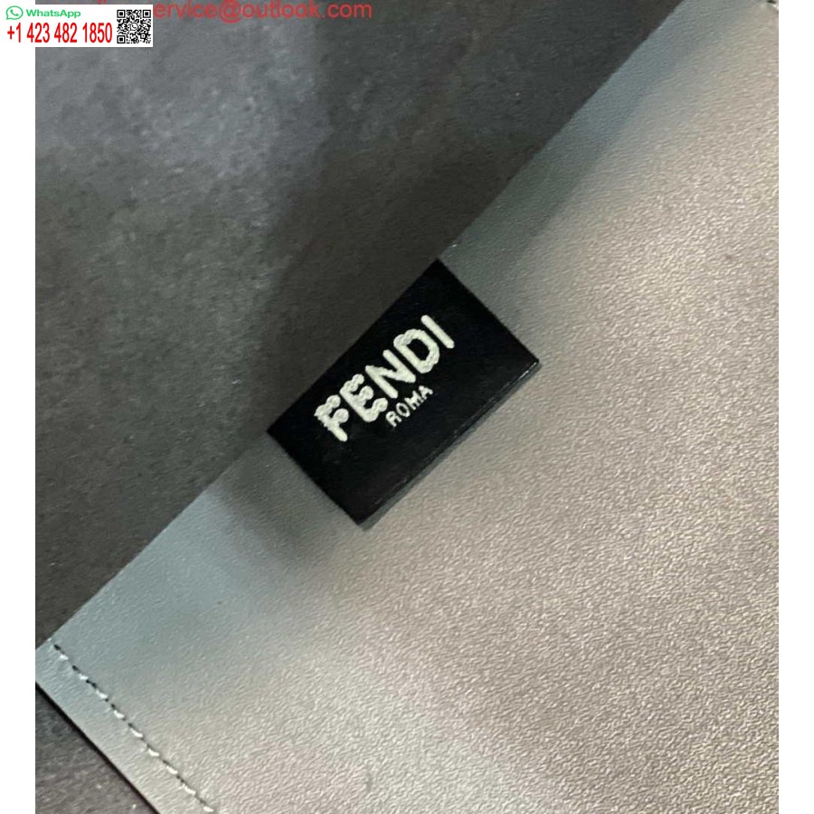 Replika Fendi 8bh372 Sunčana Velika Torba Siva Kožna Shopper 8266l